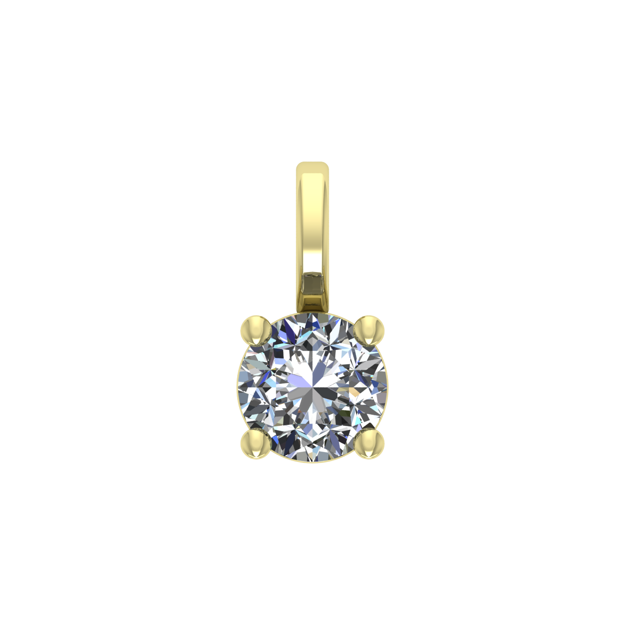 SOLITAIRE DIAMONDS 3.75mm ROUND PENDANT